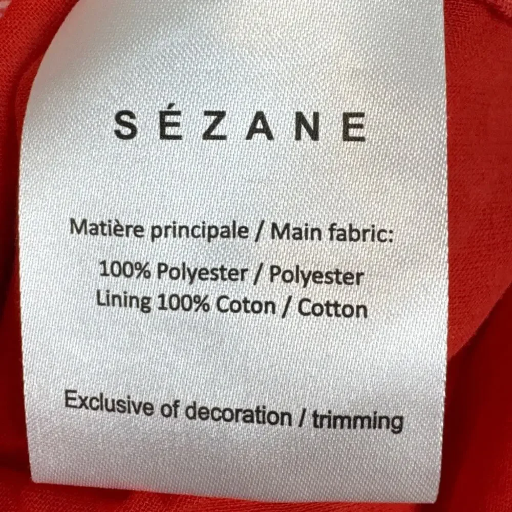 Sézane Women's Red Floral Halter Tie-Front Blouse - Picture 7 of 8